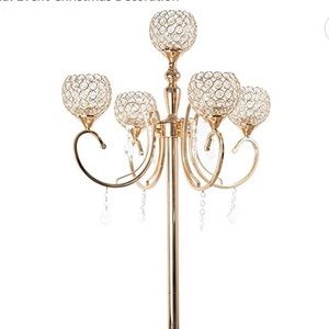 Gold floor 5 Candles Holder 47,5 inches high.